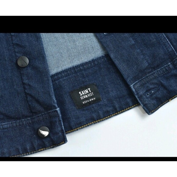 Saint Unbreakable Denim Vest -M- Cotton-Dyneema Blend Blue SA1NT Motorcycle - Picture 7 of 10